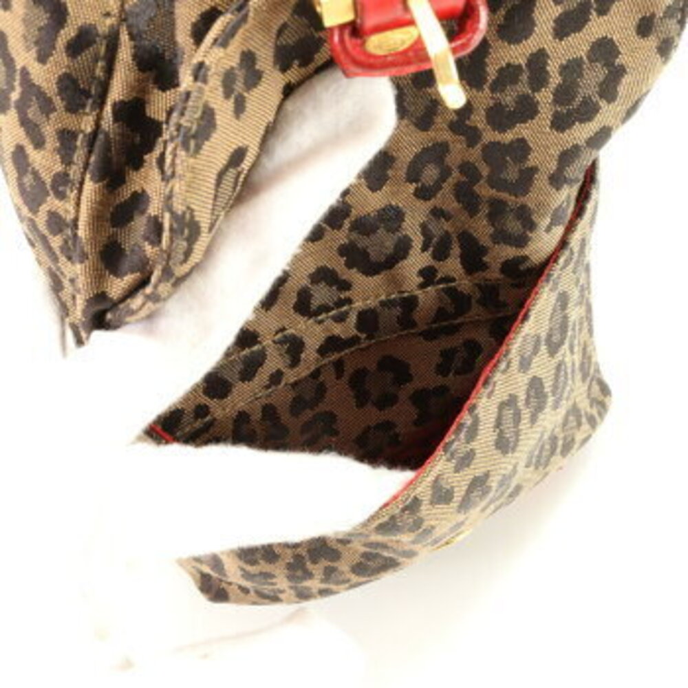 Fendi leopard leather canvas backpack - image 11